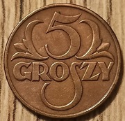 5 groszy 1937 brąz II RP