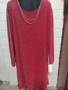 Sukienka czerwona brokatowa