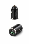 Ładowarka samochodowa mini, szybkie ładowanie USB-C, USB/A