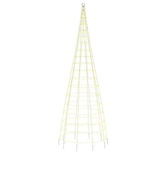 Choinka LED na maszcie flagowym 550 LED Ciepła biel 300 cm