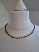 Naszyjnik handmade z naturalnych kamieni hematyt epidot agat