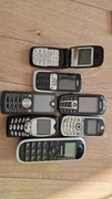 Zestaw starych telefonów komórkowych 