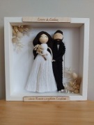 Pamiątka ślubu makrama ramka