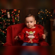 Sweterek świąteczny, renifer, roz. 80-86cm