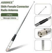 Antena ABBREE 27MHz SMA-Female ręczna teleskopowa do CB - 130cm.