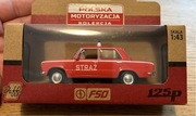 FIAT 125 P - POLSKA MOTORYZACJA - KOLEKCJA - DAFFI - SKALA 1:43 - STRAŻ