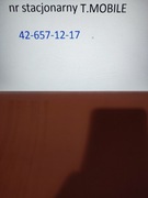 Nr telefonu  42-657-12-17 stacjonarny T. Mobile 