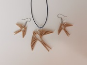 Komplet PTAKI ażur EKO wzór 3d NOWOŚĆ JASKÓŁKA