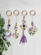 Zawieszki sensoryczne do pałąka / maty - drewniane | Montessori