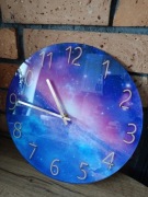 Zegar ścienny Galaxy z motywem kosmosu