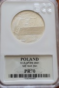 10 zł. Rok 2001 z  2001 Gcn pr70