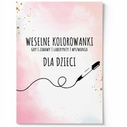 Kolorowanki weselne dla dzieci ślub wesele PDF