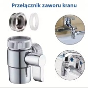 Przełącznik trójnik do kranu perlator, bidet, prysznic etc.