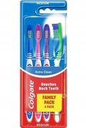 Colgate Szczoteczka do zębów EXTRA CLEAN czyścik do języka MIĘKKA 4 szt. 