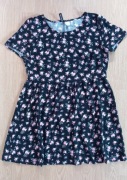 H&M sukienka letnia kwiaty krótki rękaw S 36