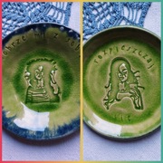 Ceramiczna podstawka pozytywne myśli, rękodzieło 