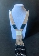 Vintage długi naszyjnik - krawat damski