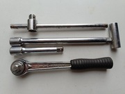 Narzędzia 1/2 Grzechotka, 2x przedłużka, pokrętło przesuwne, nasadka 16