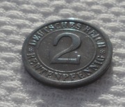 Niemcy Weimar 2 fenigi rentenpfennig 1924 J WiH miasto Hamburg KM# 31
