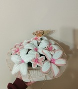 Flower box biało różowy 