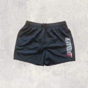 Puma spodenki sportowe krótkie czarne pionowy napis L męskie