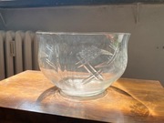 Szklana dekoracyjna misa vintage