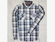 rękaw szyi 85cm SUPERDRY Tall slim krata M/L szer56/dł76cm