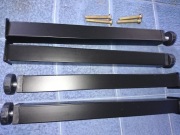 Nogi meblowe metalowe regulowane 4 szt 3x3x35 cm
