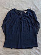 Granatowa elegancka zwiewna bluzka z narzutką Lipsy London 38 jak nowa