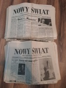 Gazeta NOWY ŚWIAT 61 sztuk 1992 rok