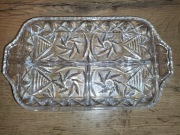 PATERKA/PÓŁMISEK PROSTOKĄT -trójdzielna-ORYGINALNY ZABYTEK-KRYSZTAŁ ozdobny