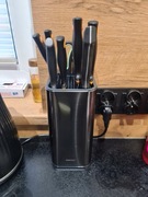 Blok stojak na noze uniwersalny czarny prostokatny