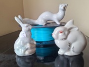 Figurka porcelana Połonne zsrr PRL Gornostaj Zając Królik 