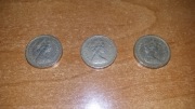 Monety 1 Funt ,1983 r.Elżbieta II ,3 sztuki , dwie z błędem