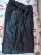 Skórzana spódnica 42 czarna nowa