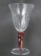 Duży ciężki kielich szklany formowany ręcznie