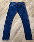 Spodnie męskie dżinsy elast Cropp W34/L34 granat 45zł