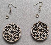 Kolczyki handmade baza decoupage kol31