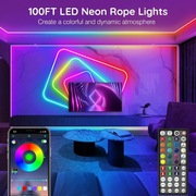 AILBTON 30 m / 100 ft taśma LED neonowe światła RGB IP65 j85