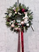 Piękny świąteczny wianek z aniołkiem