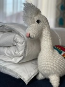 Ręcznie wykonana kołdra 220x200 100% wełny alpaki