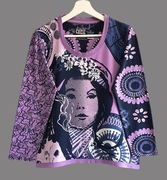 Damska fioletowa dresowa bluza z długim rękawem Cecil 38/M