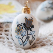 Bombka jajko wielkanocne w kaszubskie wzory