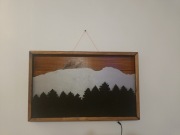 Lampka obraz Giewont. Ręcznie wycinana