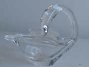 Vannes Le Chatel France łabędź patera szklana