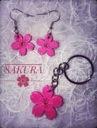 Zestaw biżuterii i akcesoriów – kolczyki + breloczek 