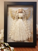 Anioł Stróż w ramce.  Glamour  HandMade Rękodzieło