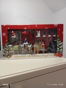 Zestaw Wioska Świąteczna Bożonarodzeniowa LED 3 Domki + 11 Elementów