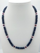 Szafir Rubin Hematyt Srebro 925 Naturalny faset