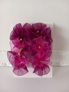 kolczyki fioletowe fuksjowe długie lekkie